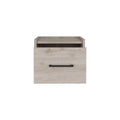 DEPOT E-SHOP Yorktown Floating Nightstand, Space-Saving Design with Handy Drawer and Surface, Light Gray