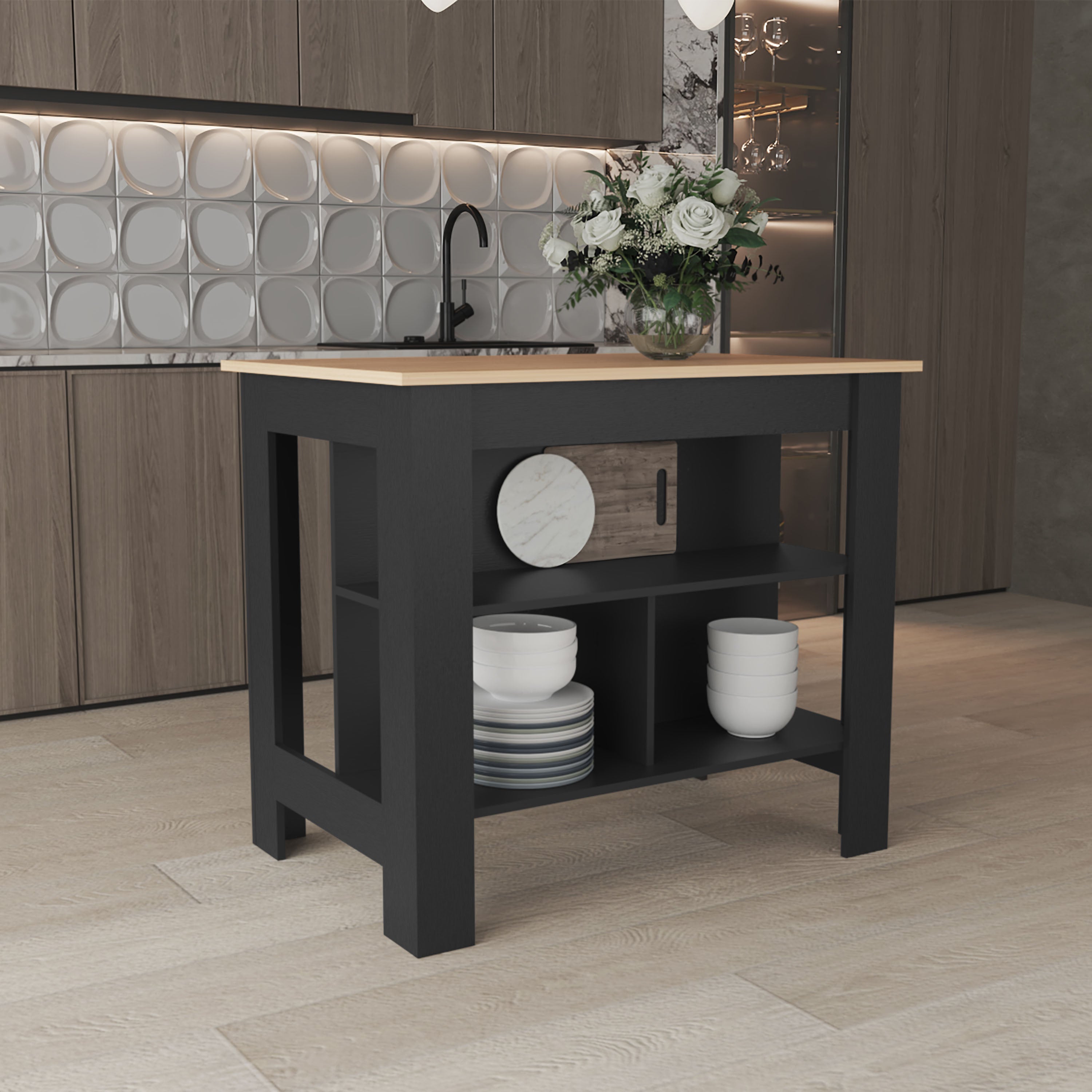 Delos Kitchen Island, kitchen table 35