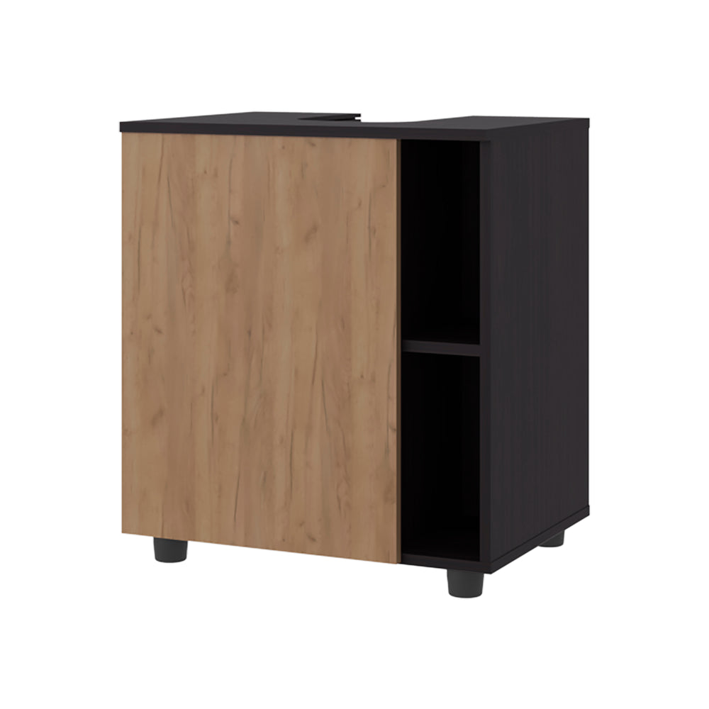 22-Inch Gorman Under Under-Sink Storage Cabinet with Single Door and 3 Open Shelves – Indoor Use And Assembly Required