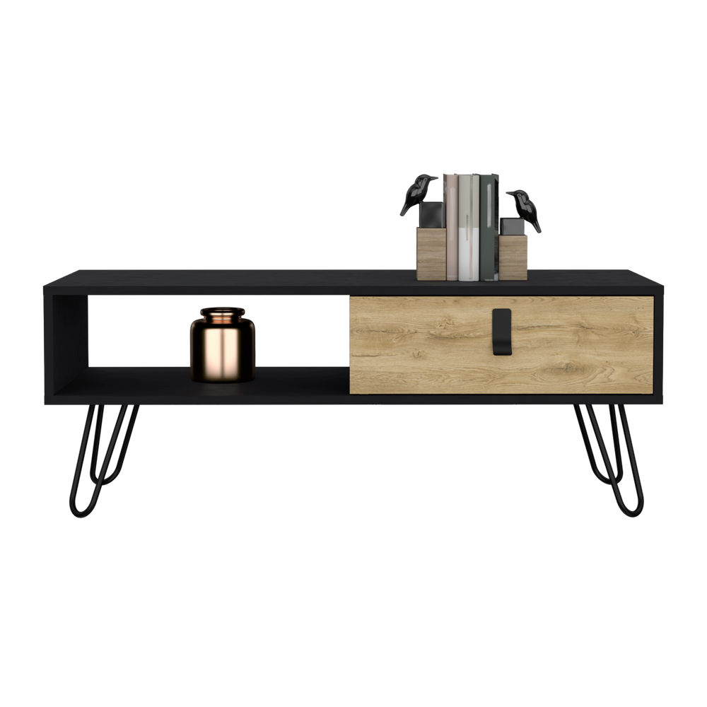 41-Inch Mosby Coffee Table – Open Shelving Storage