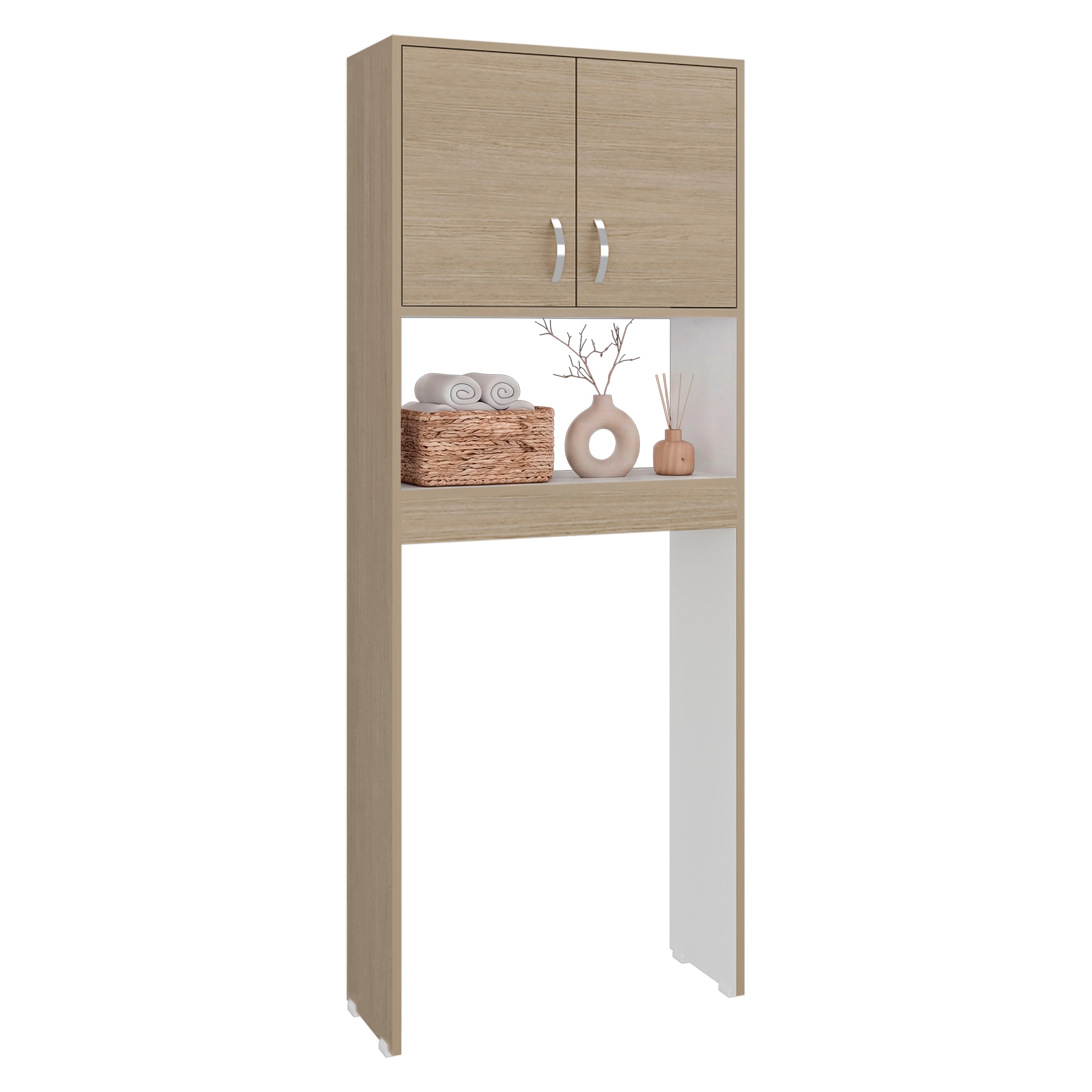 OCB 14698 - Over-the-toilet cabinet, angled view, styled, white background