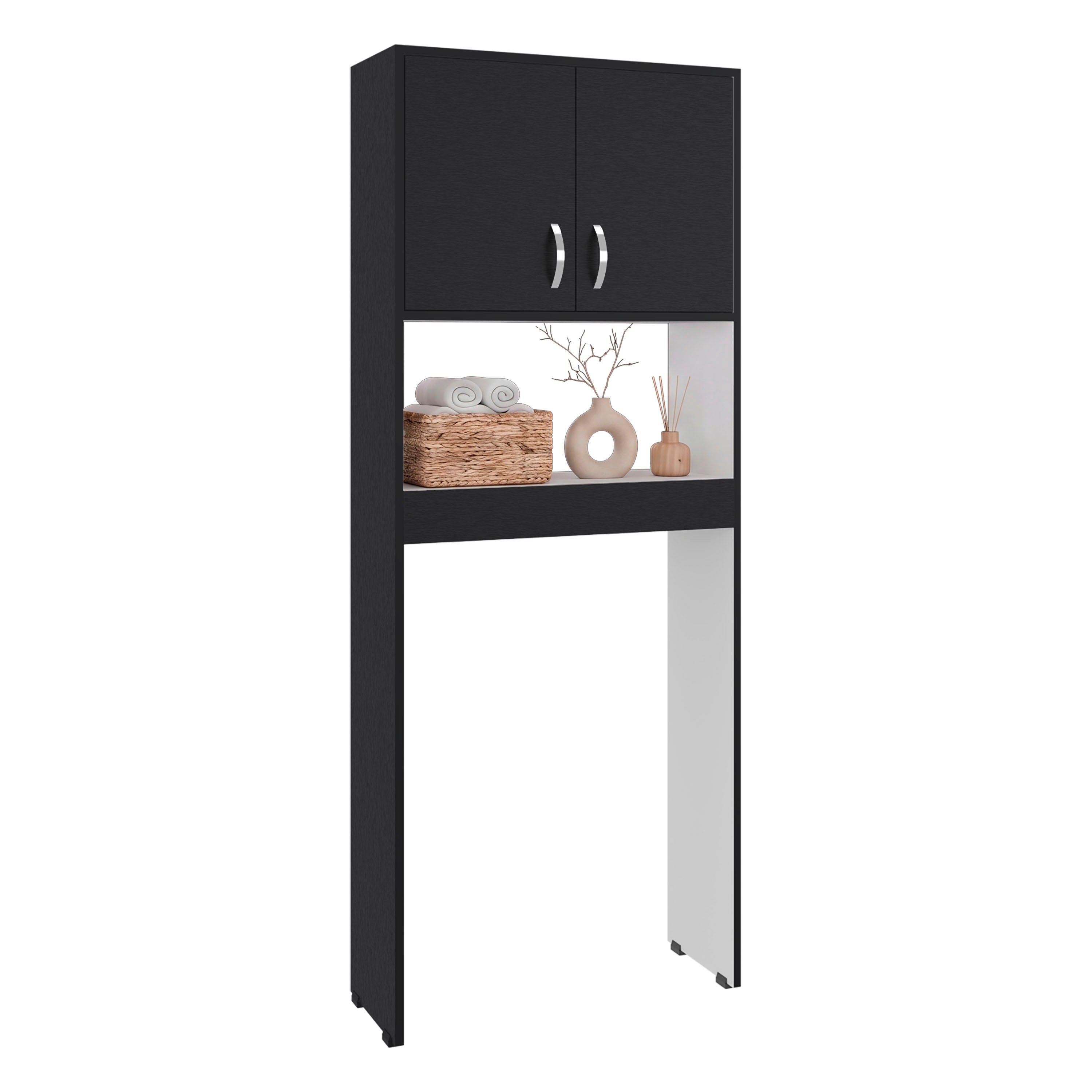OWB 14699 - Over-the-toilet cabinet, angled view, styled, white background