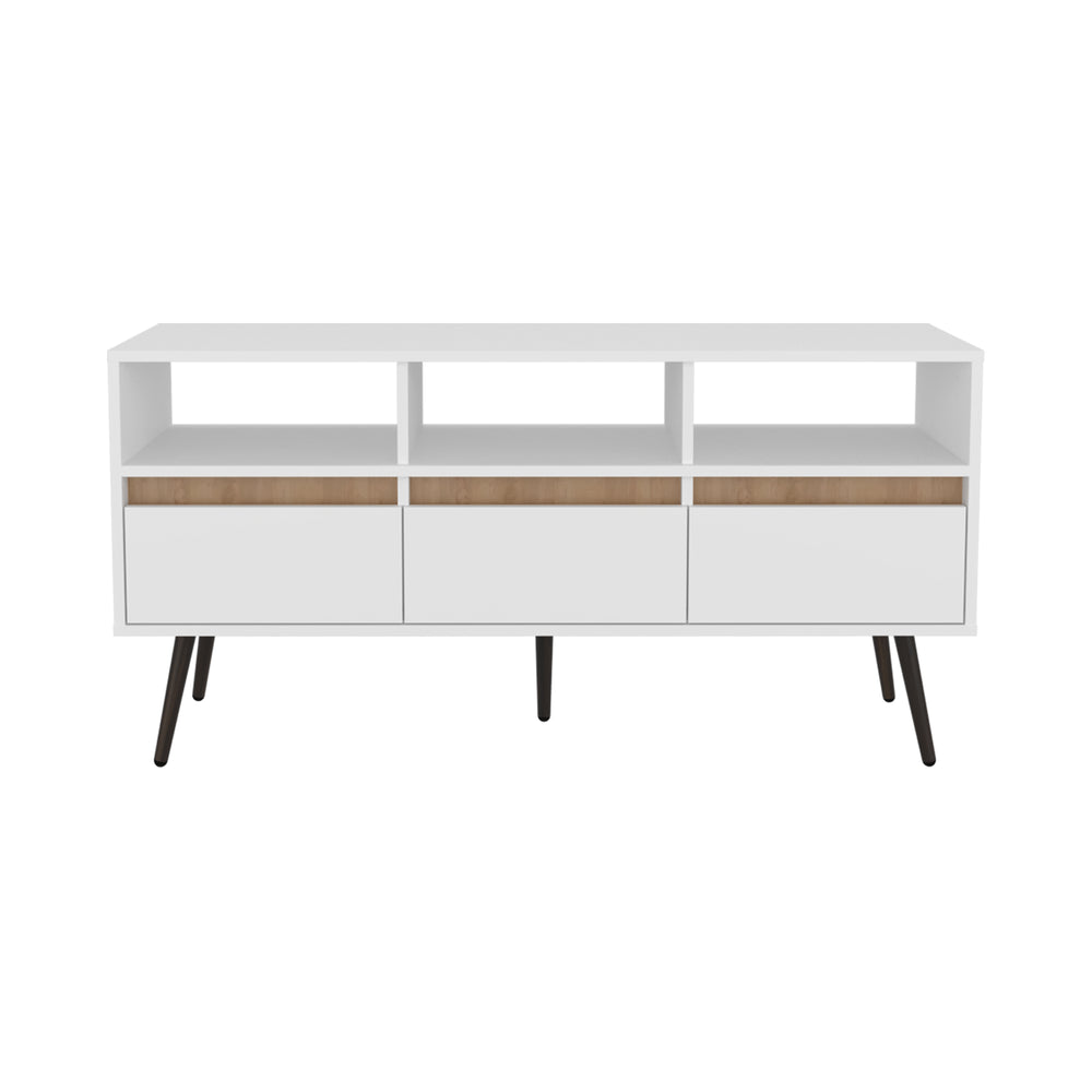 47-Inch Barrow TV Stand with 3-Drawer and 3 Open Shelves – Indoor Use And Assembly Required