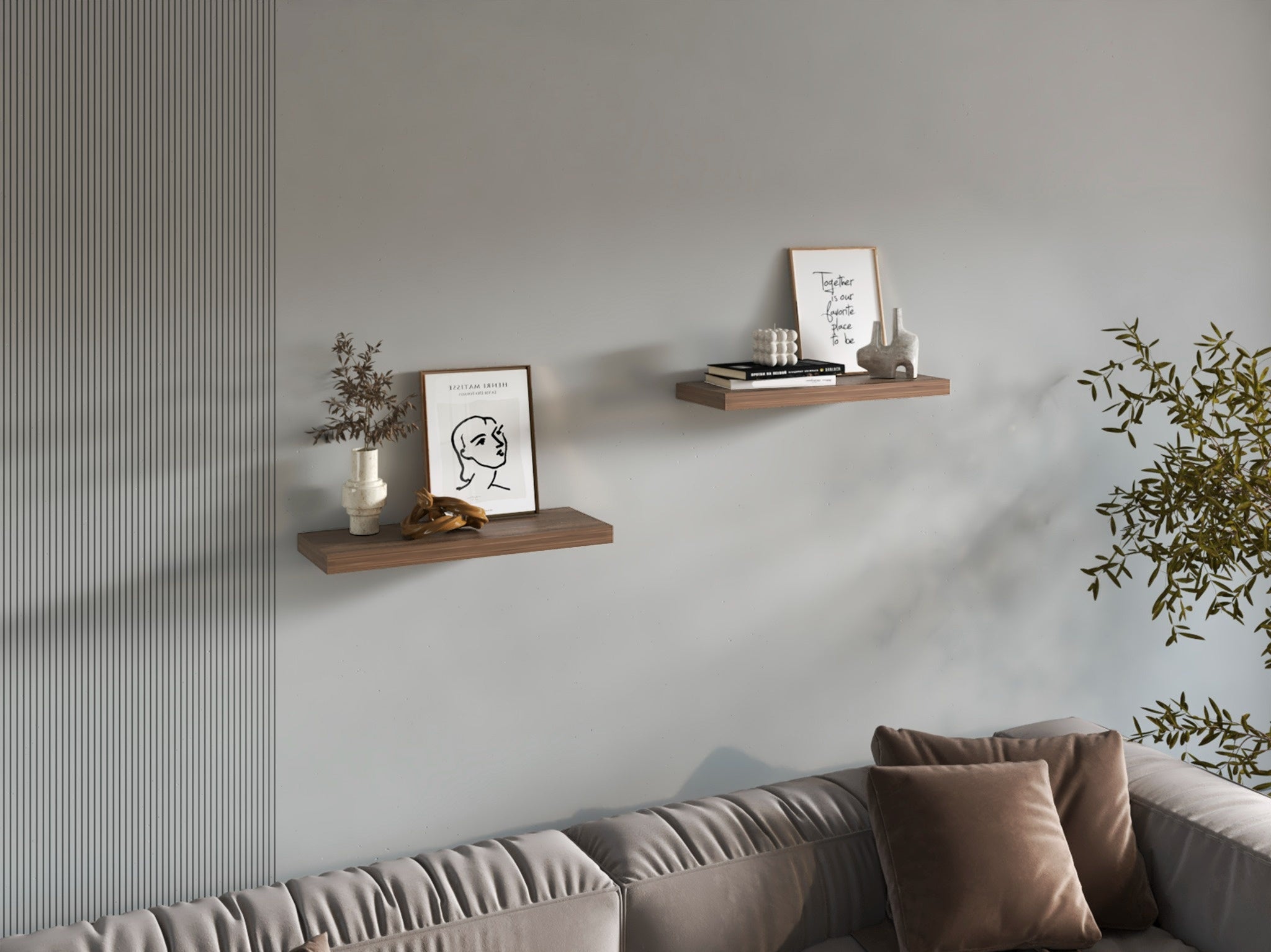 RLG11173 BELVILLE FLOATING SHELVES MAHOGANY DETALLE 3