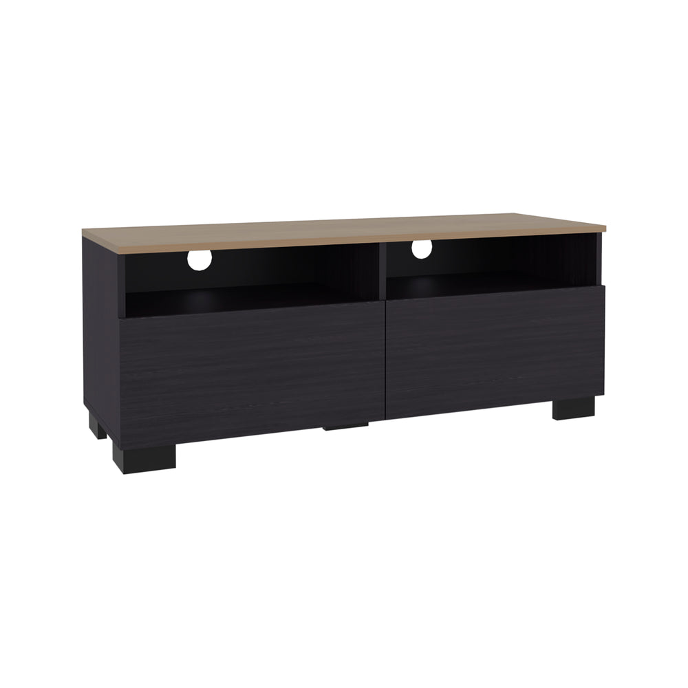 44-Inch Wrens TV Stand with Double Door and 2 Open Shelves – Sturdy Media Surface