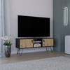 Toka Hairpin Legs TV Rack with Media Center and Two-Door