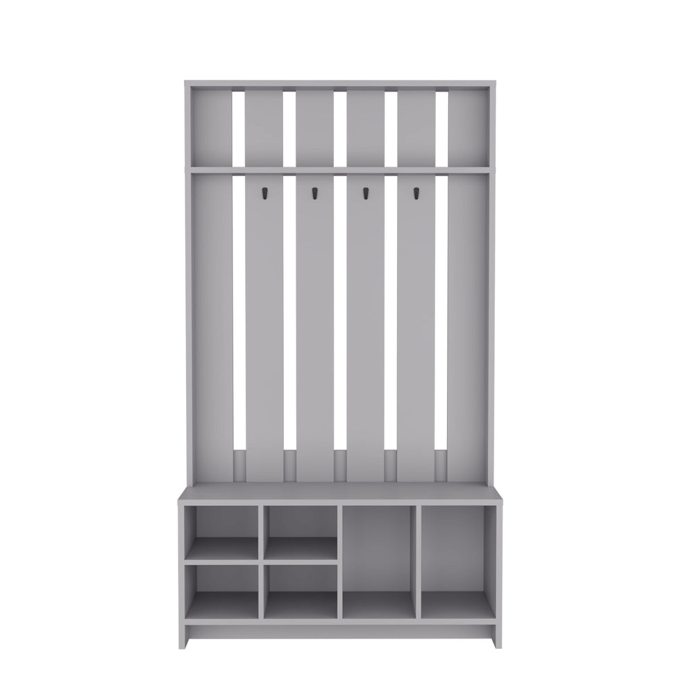 38-Inch Norton Hall Tree Furniture with 7 Open Shelves – Durable Construction