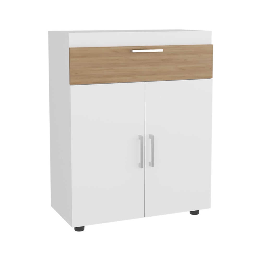 28-Inch Ubly Shoe Storage Cabinet with 4 Open Shelves – Durable Construction
