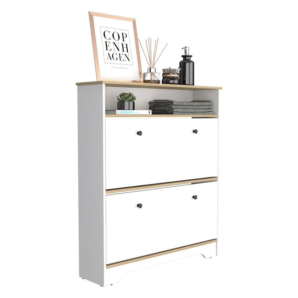 39-Inch Wayne Shoe Storage Cabinet – Flip-Down Cabinet Doors