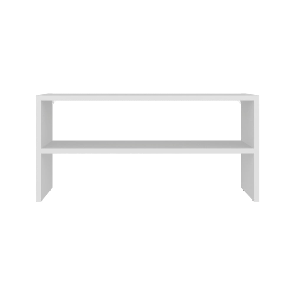 28-Inch Sanford Modular Shoe Storage Cabinet with 2 Open Shelves – Sturdy White Build