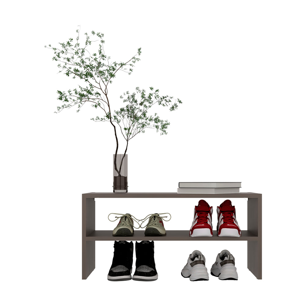 28-Inch Landis Furniture with 2 Open Shelves – Sturdy Smoke Oak Build