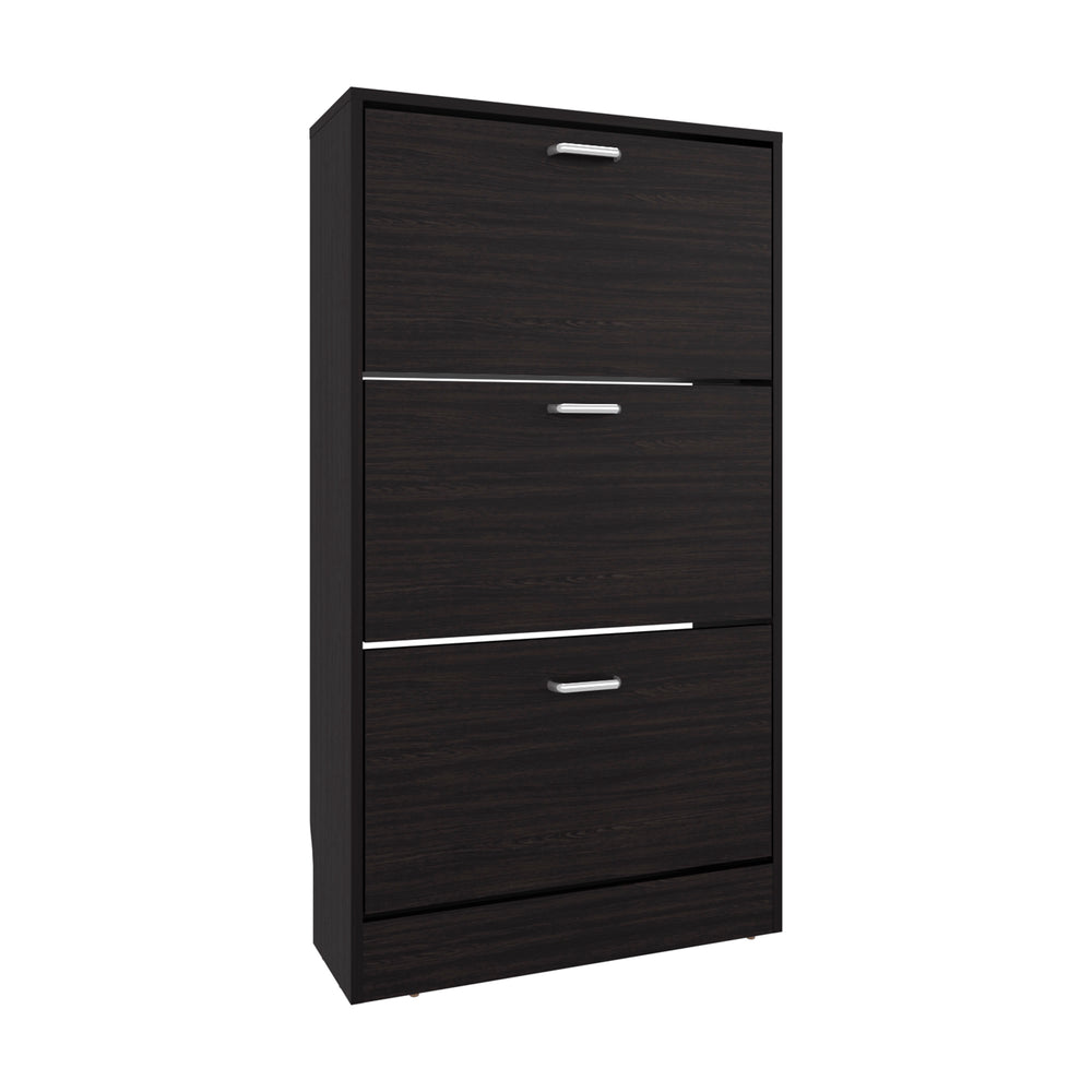 25-Inch Crocker Shoe Storage Cabinet with 3 Open Shelves – Space-Saving Footprint