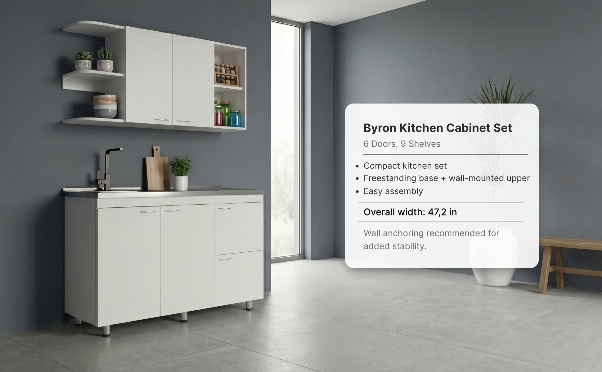 47-Inch Byron Kitchen Set – Hero