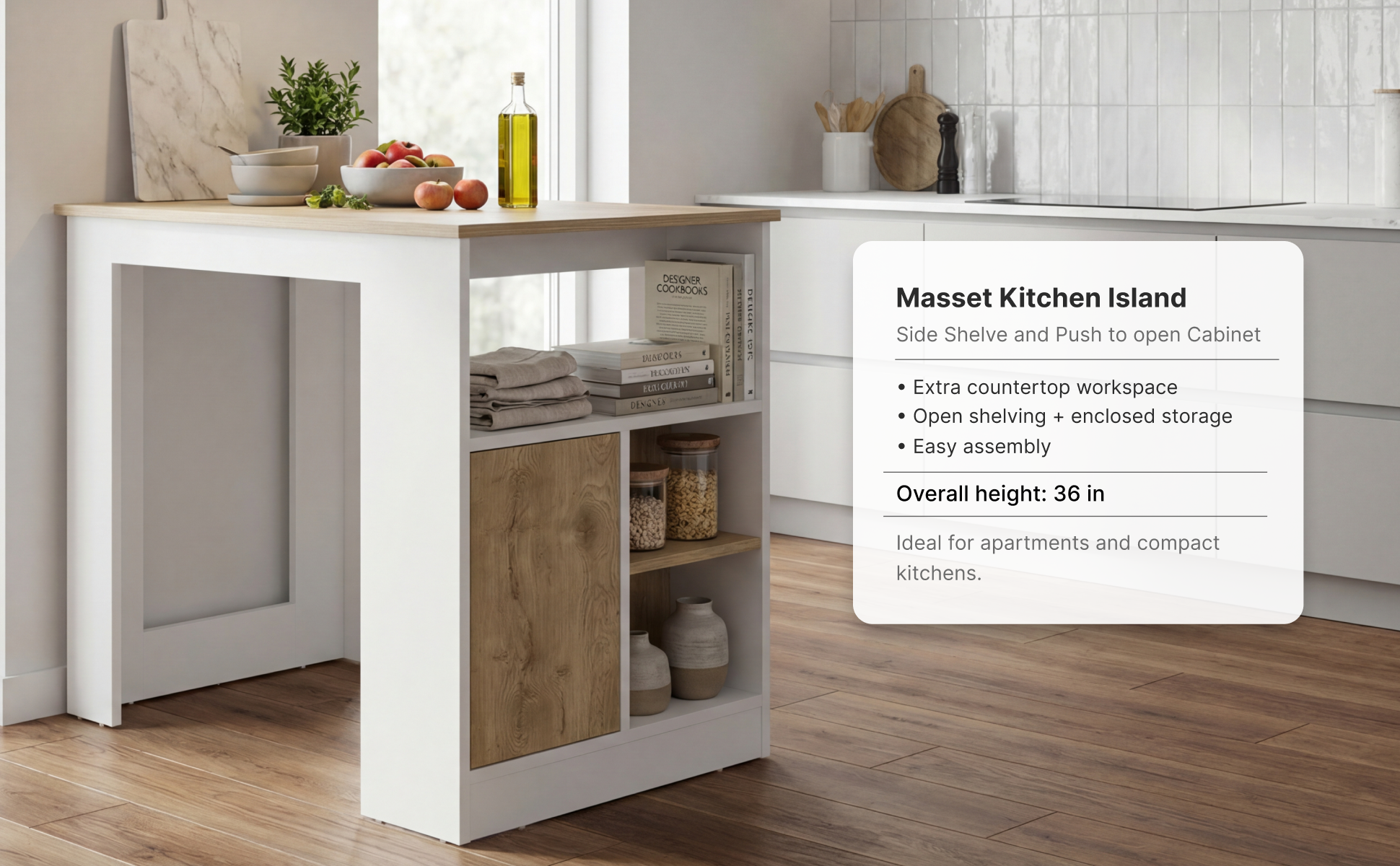 36-Inch Masset Kitchen Island – A+ 1