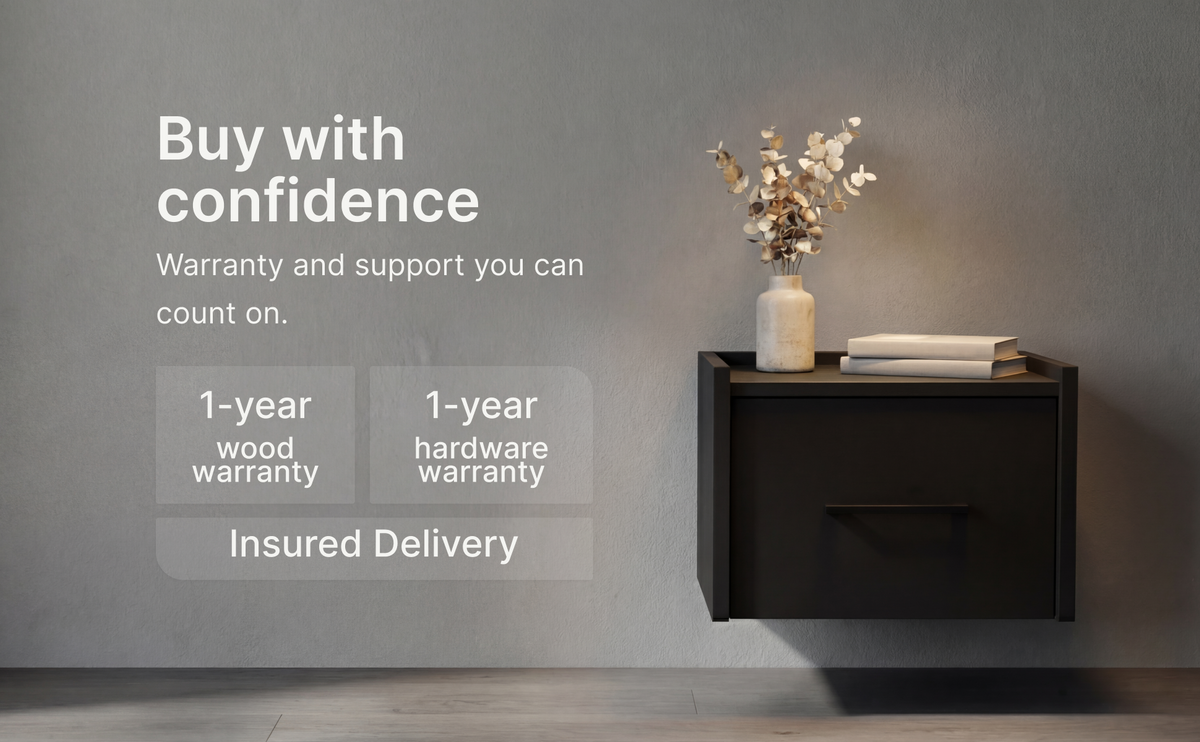 14-Inch Yorktown Nightstand with Wall-Mounted – A+ 7