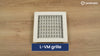 Laminaire L-V M adjustable register – installation