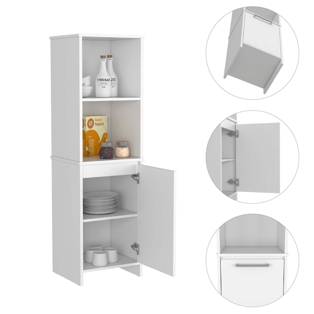 Romulo Kitchen Pantry Cabinet with Single Door – Space-Saving Kitchen Design