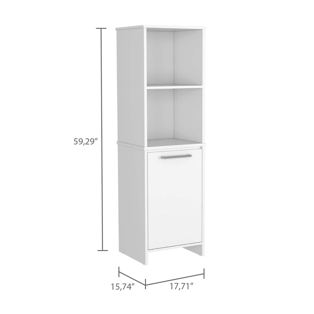 Romulo Kitchen Pantry Cabinet with Single Door – Soft-Close Hardware