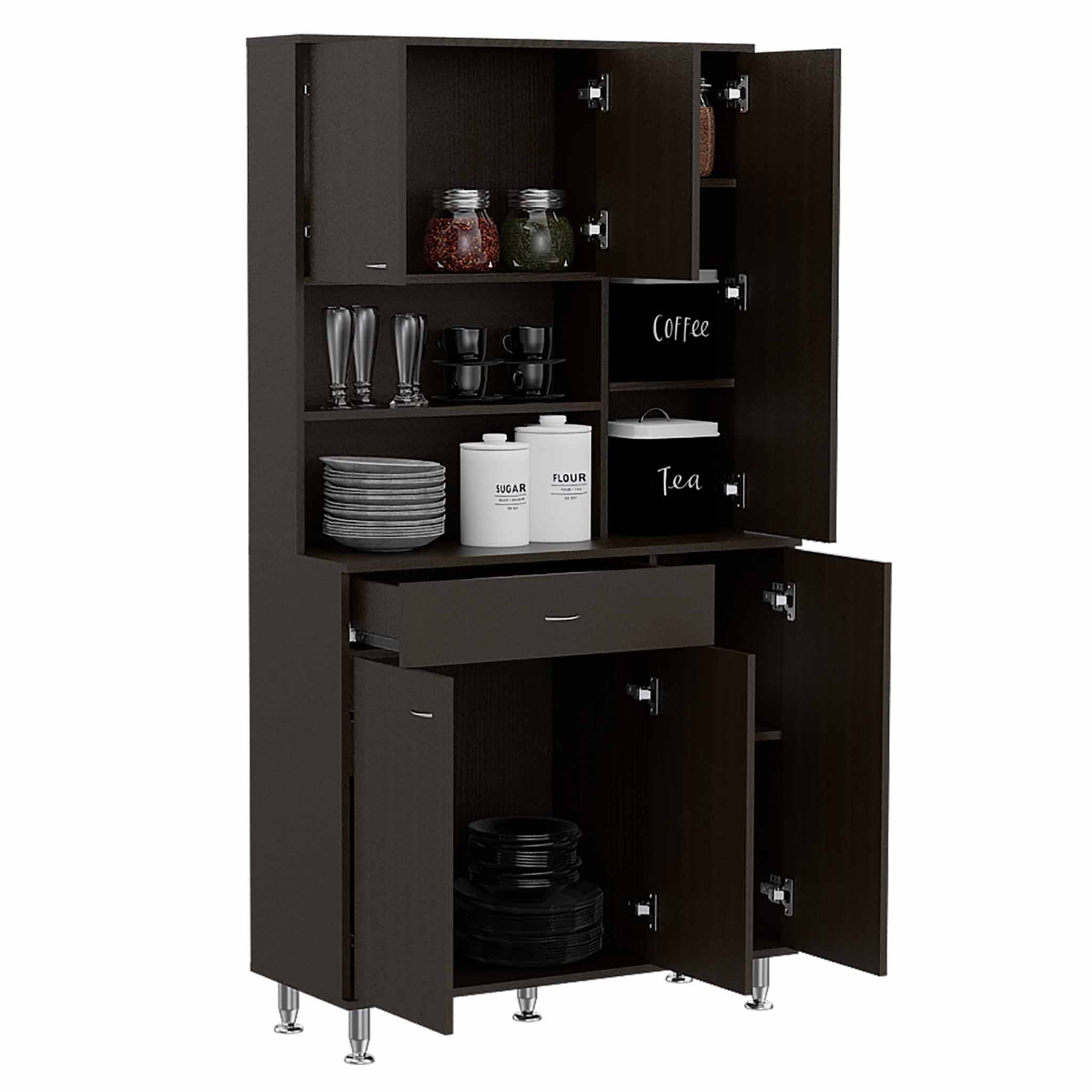 Depot Black Venice Pantry Cabinet 