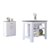 California Two Piece Kitchen Set, Kitchen Island + Kitchen Pantry , White /Onyx /Light Oak