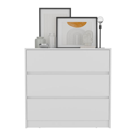 Palmer 3 Drawers Dresser, Chest of Drawers, White