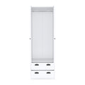 DEPOT E-SHOP Bonaire Armoire with 2-Drawers and 2-Doors, White
