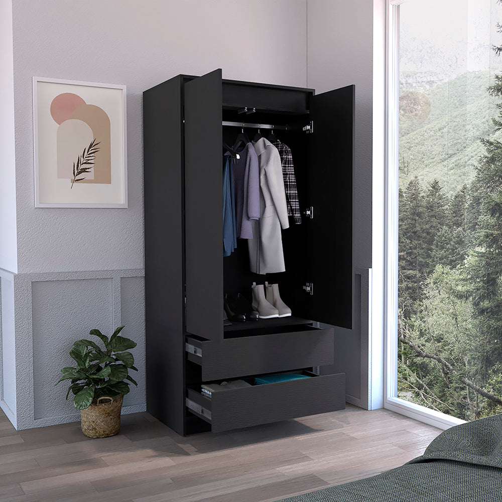 Palmer Wardrobe Closet with 2-Drawer – Overall Dimensions