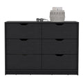 Houma 4 Drawer Dresser with 2 Lower Cabinets, Drawer Chest