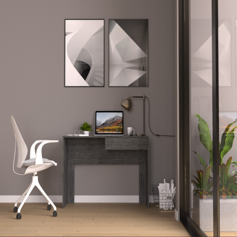 43-Inch Acanto One Computer Desk with 1-Drawer – Open Cubby Storage
