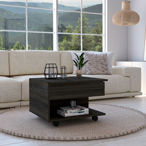 Babel Lift Top Coffee Table, Caster, One Shelf