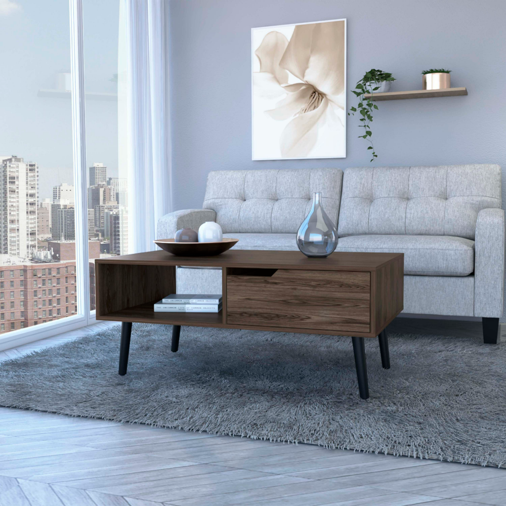 Kobe Coffee Table, One Open Shelf, One Drawer – Depot Eshop