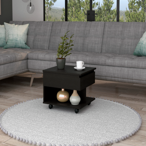 Babel Lift Top Coffee Table, Caster, One Shelf