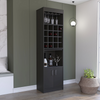 Athens Kava Bar Cabinet, Sixteen Built-in Wine Rack, Two Door Cabinet, Two Shelves