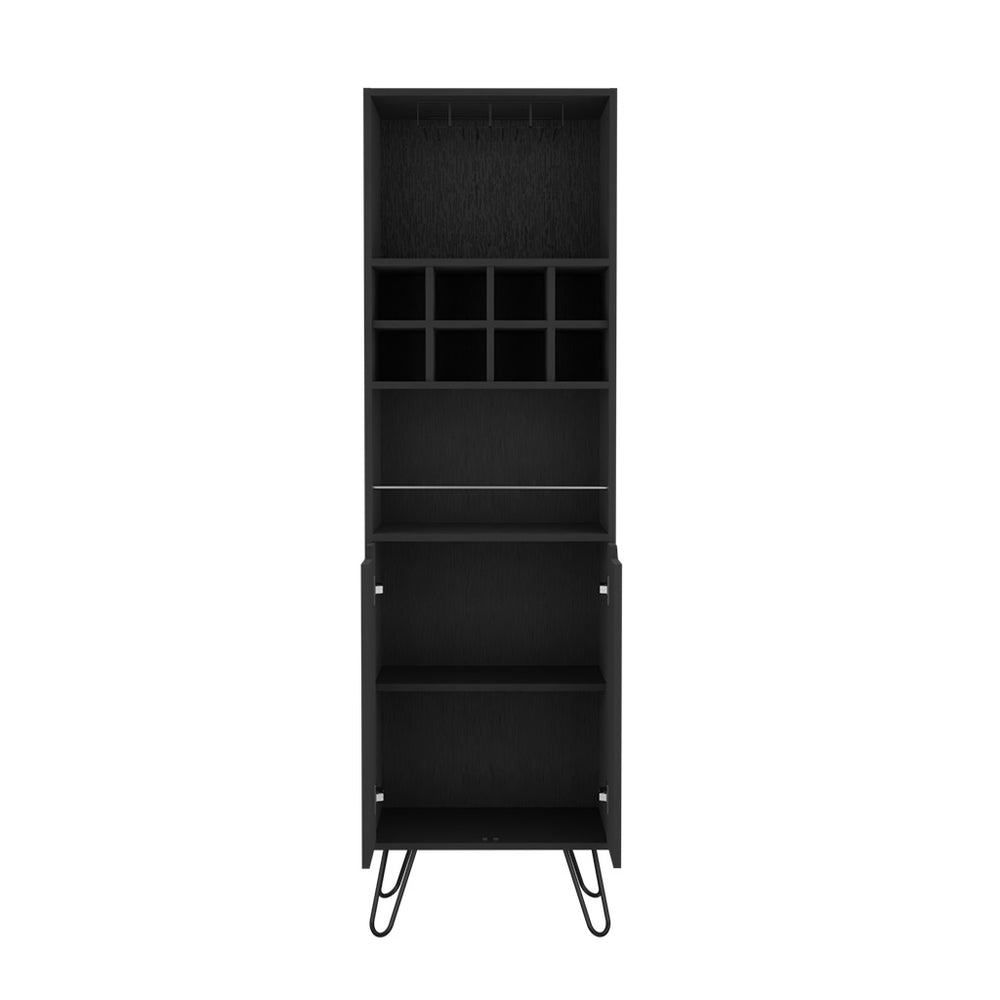 21-Inch Zamna H Storage Cabinet with Wine Rack and Double Door – Assembly Required, Indoor Residential Use