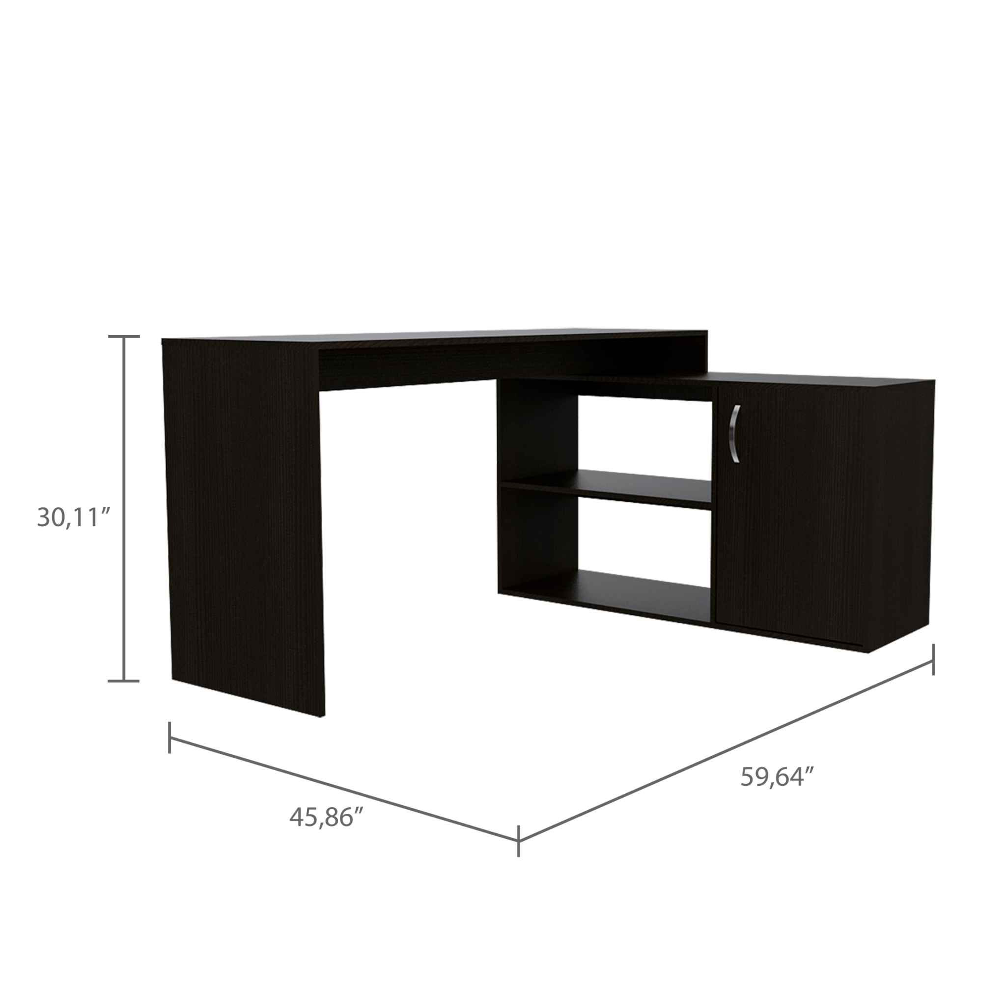 Depot Black Office Desk 