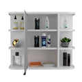 Roma Mirrored Medicine Cabinet, Six External Shelves, Three Inerior Shelves