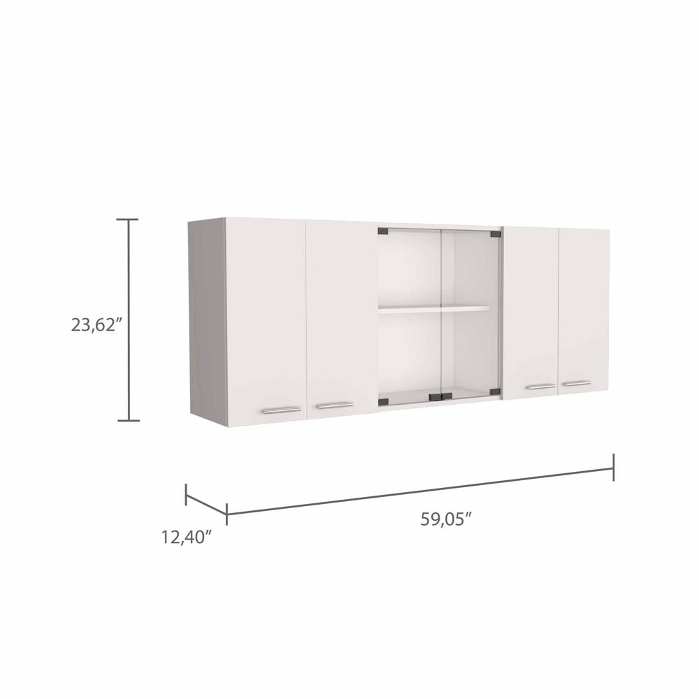 59-Inch Oceana Storage Cabinet with Double Door – Durable Construction