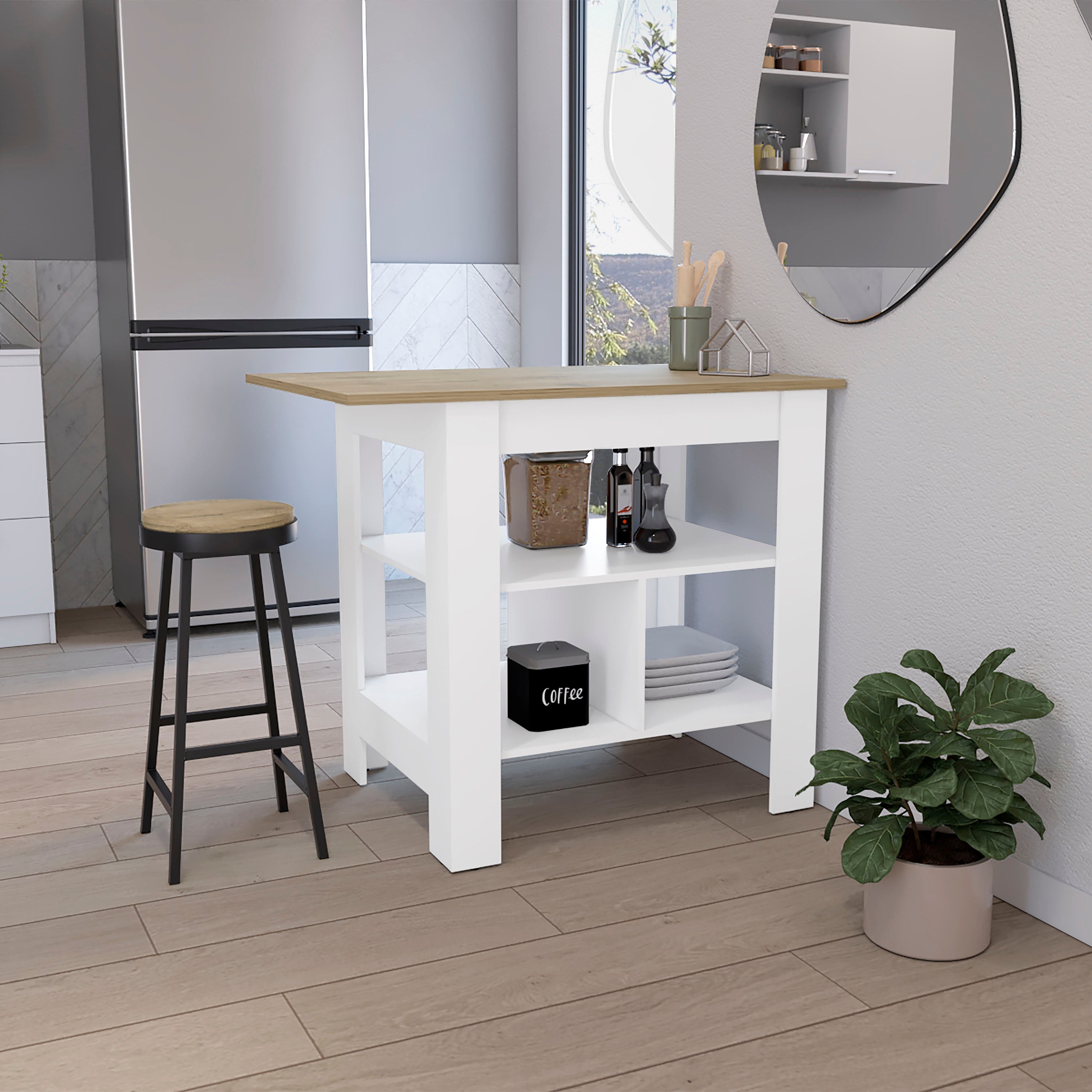 Finley Kitchen Island with Counter Space