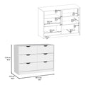 Houma 4 Drawer Dresser with 2 Lower Cabinets, Drawer Chest