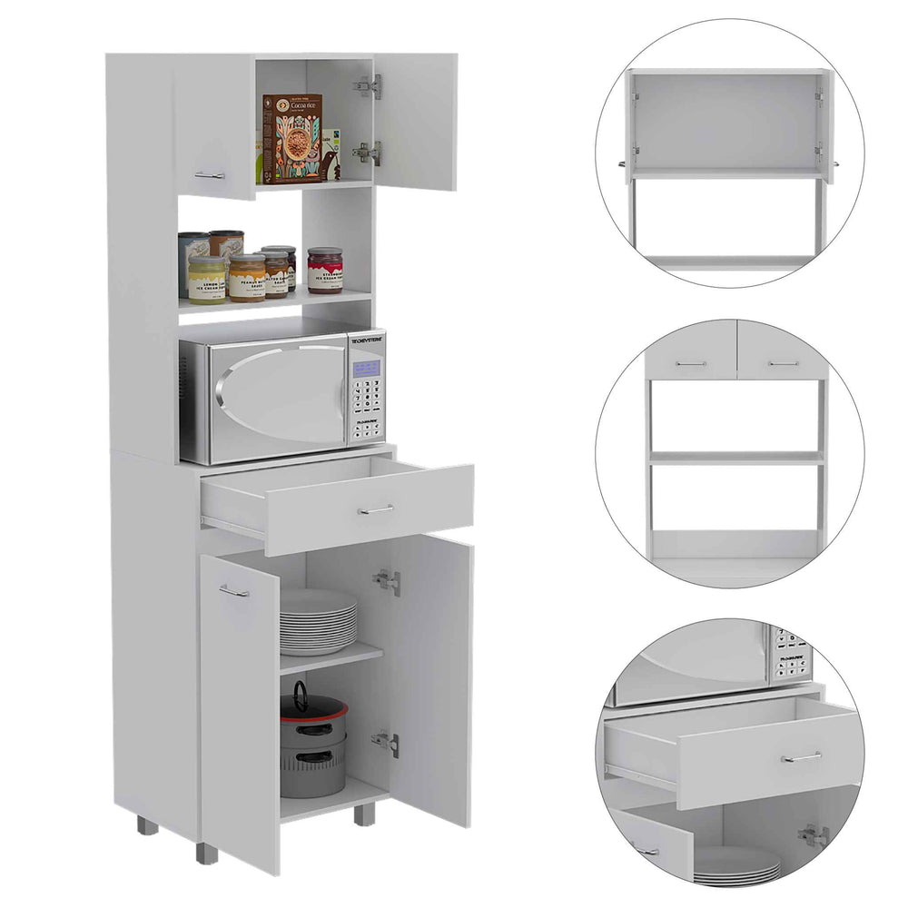 24-Inch Mucura Storage Cabinet with 1-Drawer and Double Door – Convenient Utility Drawer