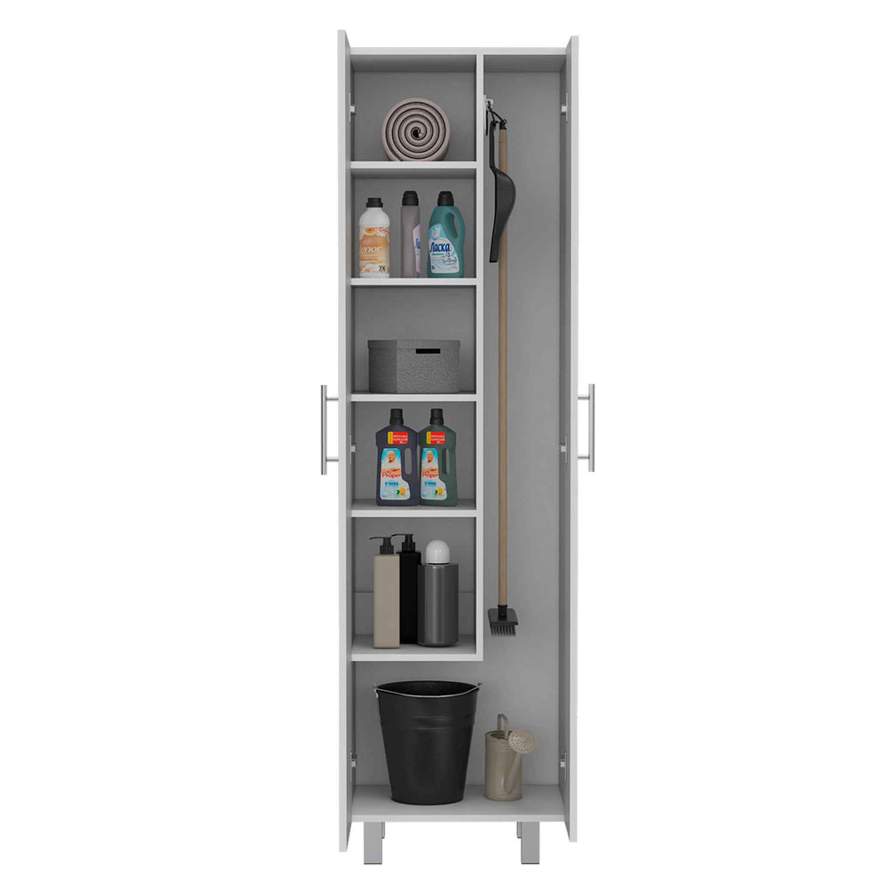 Bacoa Cleaning Storage Cabinet with 5 Open Shelves – Sturdy Build