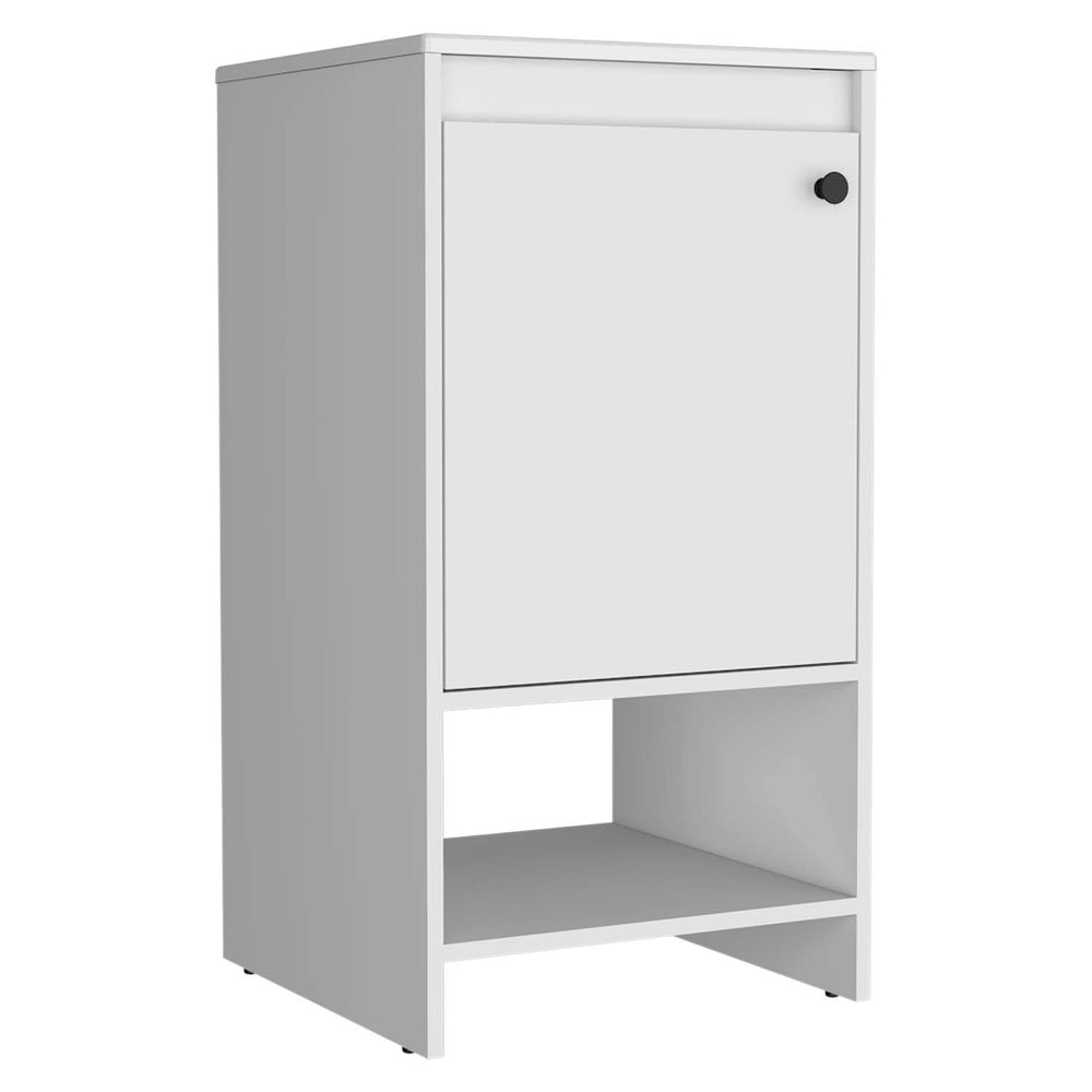 18-Inch Braavos Bathroom Vanity with Sink with Single Door and 2 Open Shelves – Integrated Sink Basin