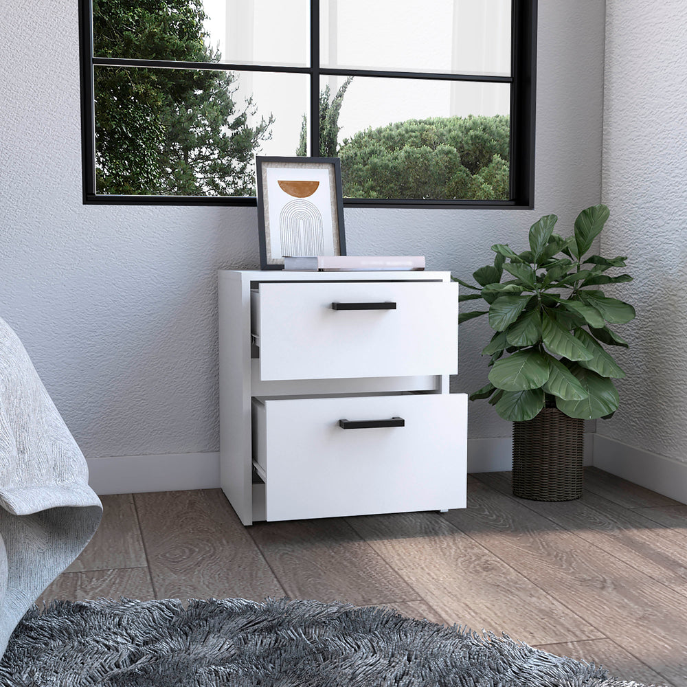 16-Inch Bethel Nightstand with 2-Drawer – Drawer Storage