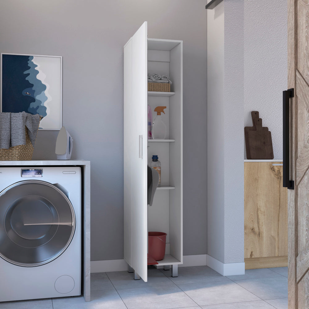 16-Inch Vernon Slim Storage Cabinet – Full-Access Cabinet Door