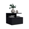 Seward Floating Nightstand, Wall Mounted with Single Drawer and 2-Tier Shelf
