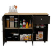 Black Wengue Syros Kitchen Island Depot 