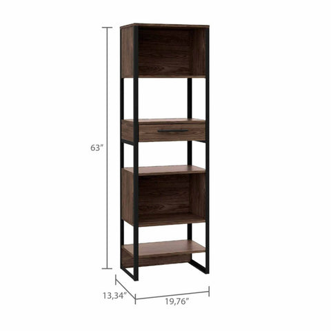 Brooklyn Bookcase, One Drawer, Five Shelves