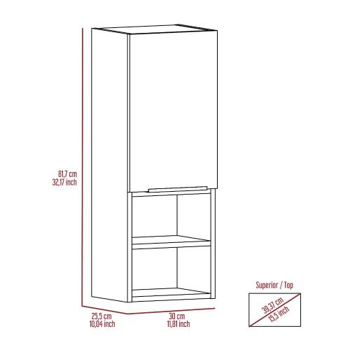 12-Inch Savona Storage Cabinet with Single Door – Durable Construction