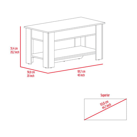 Saturn Storage Table, Four Legs, Lower Shelf