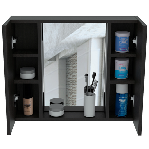 Garnet Medicine Double Door Cabinet, One External Shelf